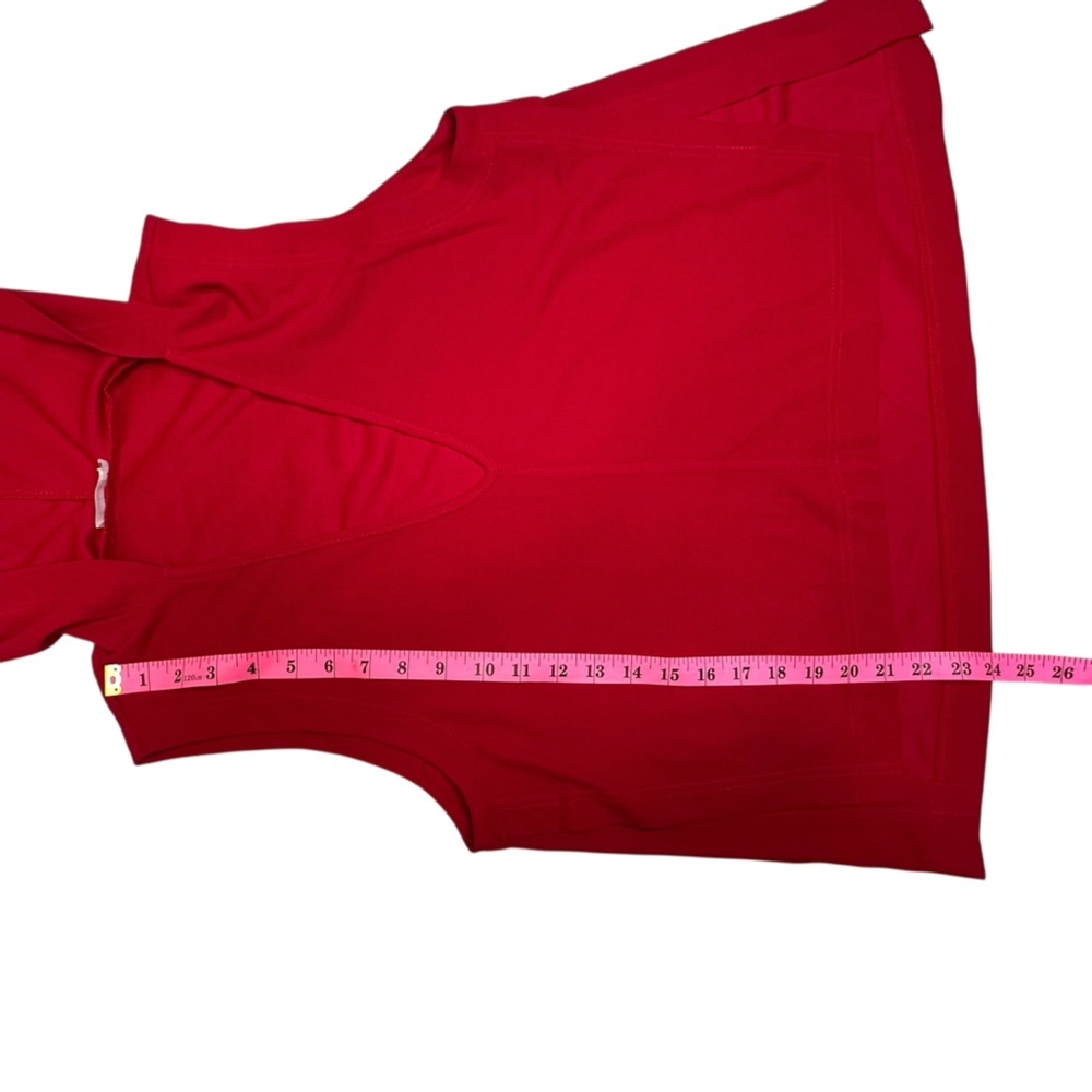 Morhuduck Two-Piece Red Waffle Knit Sleeveless Hooded Tank and Pant Set Size M N - Picture 8 of 14